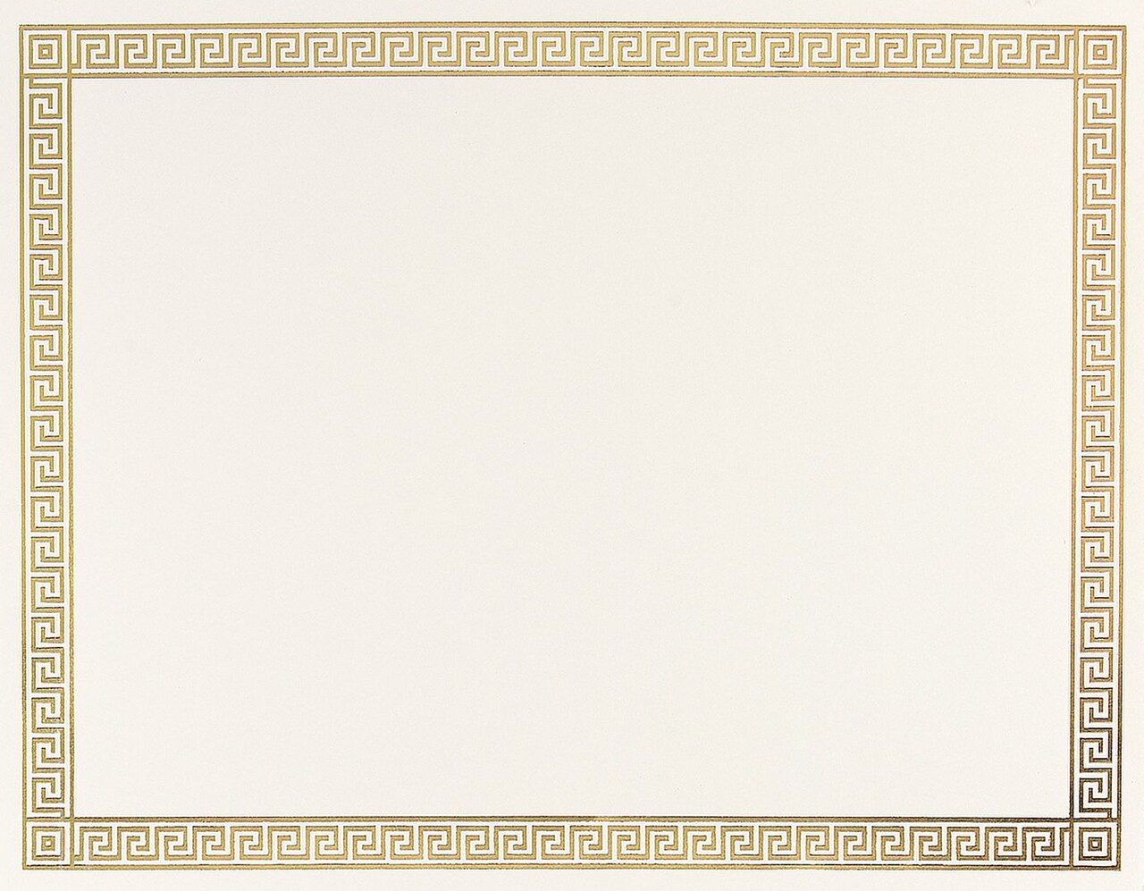 Great Papers! Certificates with Gold Foil, Channel Border on Ivory Certificate, 8.5" x 11", Printer Compatible, 15 Count